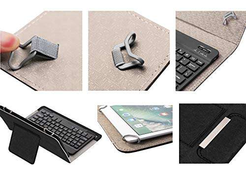 Acm Wireless Bluetooth Keyboard Case Compatible with Apple Ipad Mini 4 7.9 Inch Tablet Flip Cover Stand Study Gaming Black 6