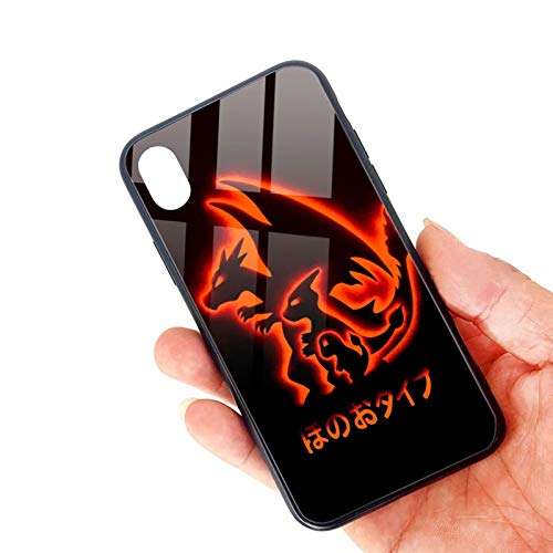 Fire Charizard Mobile Phone Case (for iPhone Xr Series) TPU Softened Tempered Glass Cover Skin Protective Phone Complete Protective Cover 3