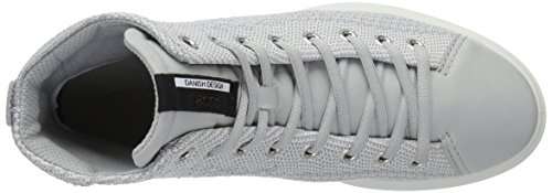 ECCO Women's Women's Soft 3 High Top Fashion Sneaker, Concrete/Concrete, 40 EU/9/9.5 M US 6