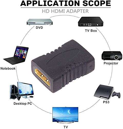 FEDUS HDMI Female to Female Coupler Extender Adapter Connector (Pack of One) 3