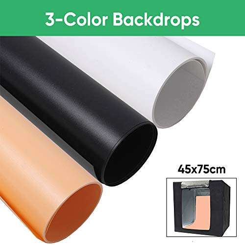 VOLKWELL Portable Photo Studio Light Box 40CM/15.7'' Table Top Photography Lighting Shooting Tent Kit with 84 LED Lights, 3 Backdrops, Carry Bag for Jewelry Small Items Product Photography 5