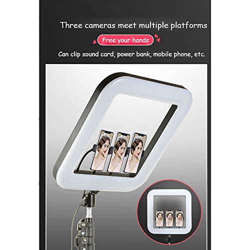 Led Ring Light with 3 Lights Mode Dimmable 3200k-6000k Camera with Stand Shooting for Smartphones for Video Makeup YouTube Live Streaming 5