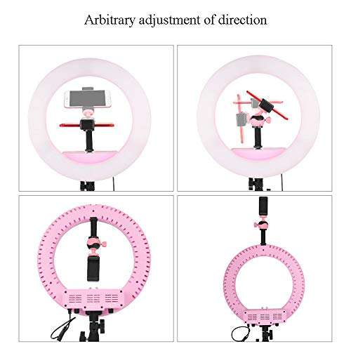 JION 14-Inch Self-Timer Ring Light with Tripod Stand and Phone Holder for Live/Makeup, Mini Led Camera Ring Light for YouTube Video/Photography Compatible with iPhone Xs Max Xr Android 3