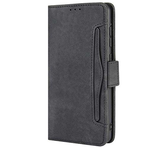 HualuBro Samsung Galaxy A21S Case, Magnetic Full Body Protection Shockproof Flip Leather Wallet Case Cover with Card Slot Holder for Samsung Galaxy A21S Phone Case (Black) 5