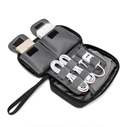 Travel Cable Organizer Bag,Yellow Snake Electronics Accessories Case Portable Cable Organizer for Cable,Cord,Charger,Phone,USB,Sd Card 5