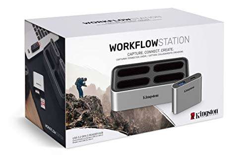 Kingston Workflow Station and Readers (Customizable USB 3.2 Gen 2 Dock and USB miniHub with USB-A/C) WFS-U 6