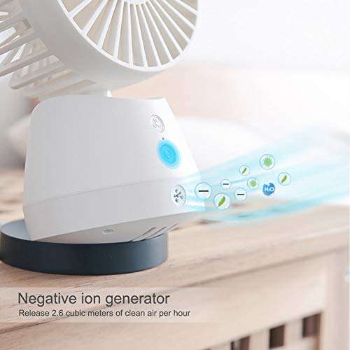 USB Fan, High Wind Speed Swing Adjustment Angle Portable Air Purifier Fan for Home Office for Treveling Camping 3