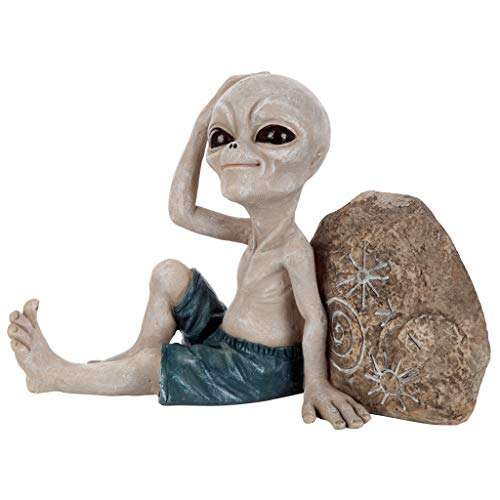 Design Toscano LY612243 Surfer Dude Out-of-This-World Alien Statue, Small-Chilling, Full Color 3