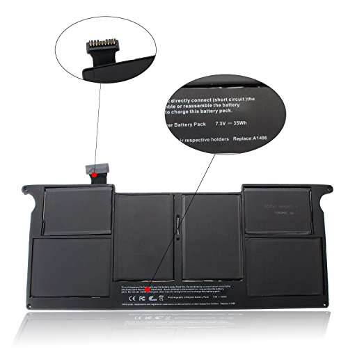 SWEALEER A1406 A1495 Battery Compatible for MacBook Air 11 inch A1370 Mid 2011 A1465 Mid 2012 2013 Early 2014 Replacement for MD223LL/A MC968LL/A MJVM2LLA MD711LL/A MD711LL/B [7.3V 35Wh/4860mAh A1406] 5