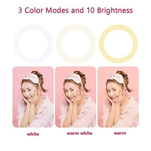 YXCKG 14 Selfie Ring Light with Tripod Stand, 210cm|160cm Telescopic Phone Holder with LED Ringlight for YouTube Video/Photography (Color : Type B, Size : 14in) 5