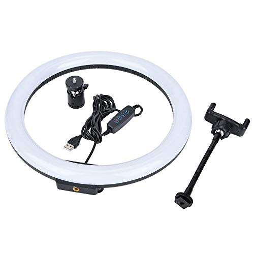 T angxi 12W 12 LED Phone Clip-on Camera Fill Light, 160 LEDs Dimmable 3200K-5600K 360░ Rotation Camera Video Ring Fill Light with Ball Head Phone Clip, for Phone/PC/Makeup/Vlog 6