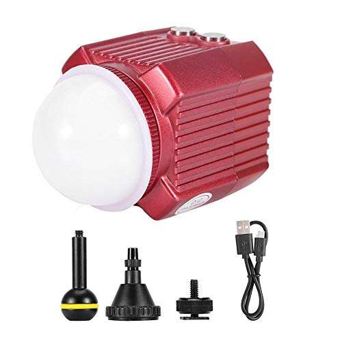 idalinya Camera Flash Light LED Lamp Waterproof Underwater 60m 2000LM Beam Light Weatherproof Wireless Powered LED Ultra Bright Spotlight 2