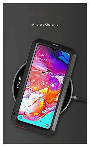 Phone case Gorrila Glass Waterproof Full Body Protective Case Fit for Samsung Galaxy A20 A30S A30 Case Shockproof Aluminum Metal Cover (Color : Red, Material : for Samsung A20) 6