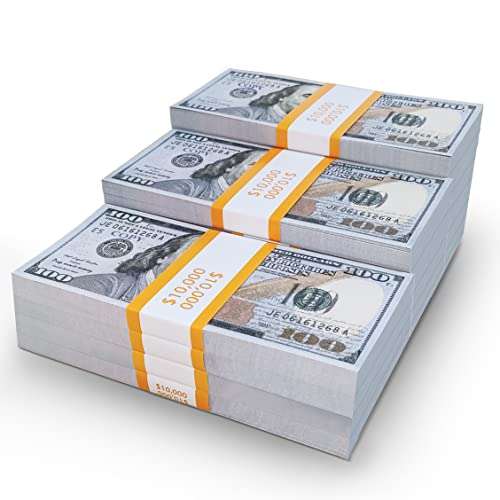 UsdAroundYou 400PCS Fake Money That Looks Real,Prop Money 100 Dollar Bills Realistic,Play Money for Kids,Copy Money Full Print 2 Sided for Movies, TV, Music Videos 3