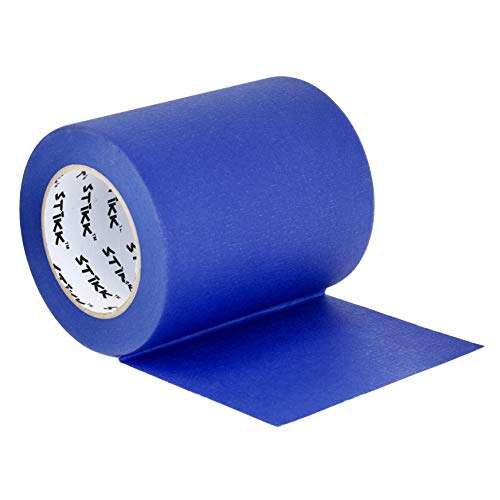 1pk 6" x 60 Yard STIKK Blue Painters Tape Easy Removal 3D Printer Bed Covering Protecting Masking Tape (144mm x 55m) 2