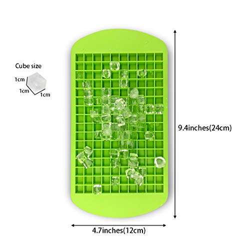 Silicone Ice Cube Trays 3Pack, 160 Mini Ice Trays Crushed Ice Cube Easy Release Durable Ice Mold for Chilling, Whiskey, Cocktail, Dishwasher Safe 4