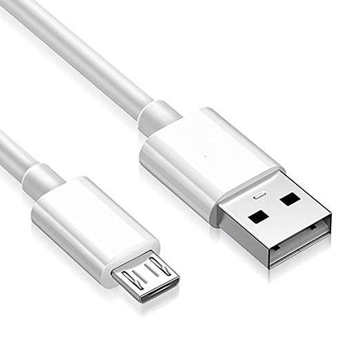10Ft USB Power Charge Cable Long White for Ultimate Ears UE Wireless Charging Dock, Boom 3, MEGABOOM 3, Blast, MEGABLAST Roll & Mini Boom Speaker Charger Micro USB Charging Cable UE Boom Charger Cord 2