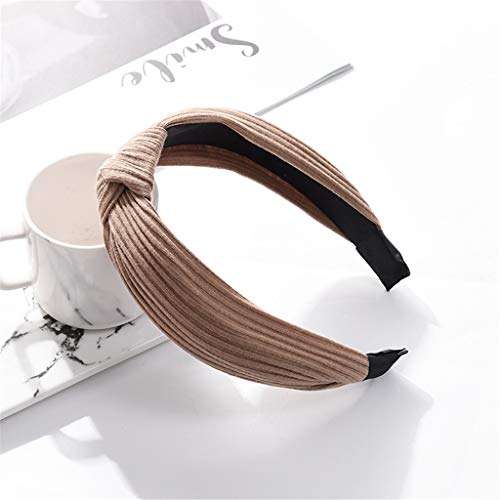 HNTDG Womens Solid Color Simple Fashion Headband Hair Band Fabric Headband 3