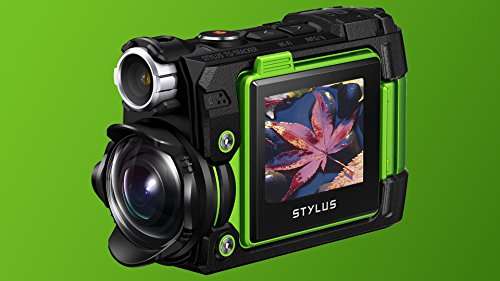 Olympus TG-Tracker 4K Video Stylus Action Camera (Green) PRO BUNDLE: 32GB & 16GB Memory Card + Memory Card Wallet & Reader + Tripod + Camera Float Strap + DigitalUniverse Cleaning Solution/Accessories 3