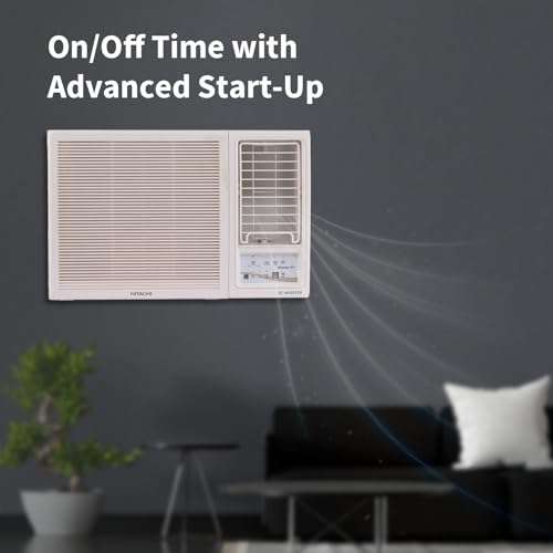 Hitachi 1.5 Ton Class 5 Star, Window Inverter AC (100% Copper, 100% cooling at 43 degree Celsius, RAW518HHEO, White) 6