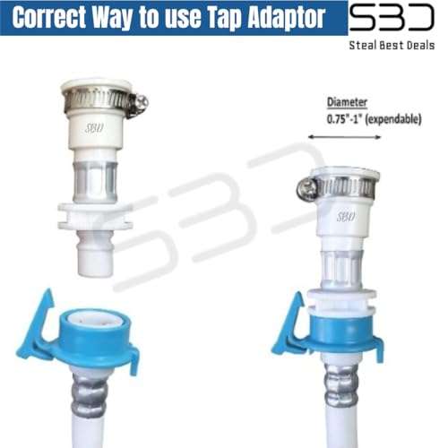 SBD Fully Automatic Washing Machine Universal Tap Connector | Washing Machine Inlet Pipe Adapter | Tap Connector for Water Pipe | Easy Install Washing Machine Tap Adapter (Pack of 2) 3