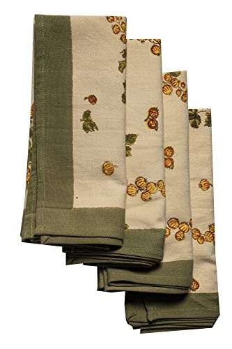 Contrast Living Nitu Hand Block Printed Kitchen Towel / Dish Towel / Hand Towel Multi Color Set of 3 Pcs 5