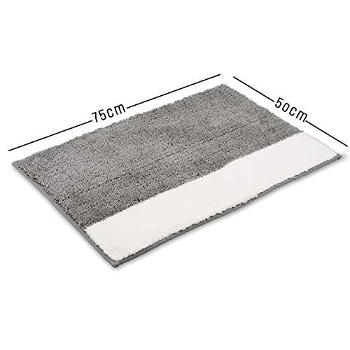 Lykke Decor Anti-Slip Bath Mat Microfiber Soft, Size 50 x 75 cm - Bathroom Rugs - Suitable for Kitchen, Bedroom and Bathroom, Dry Fast Water Absorbent & Machine-Washable - Set of 1 6
