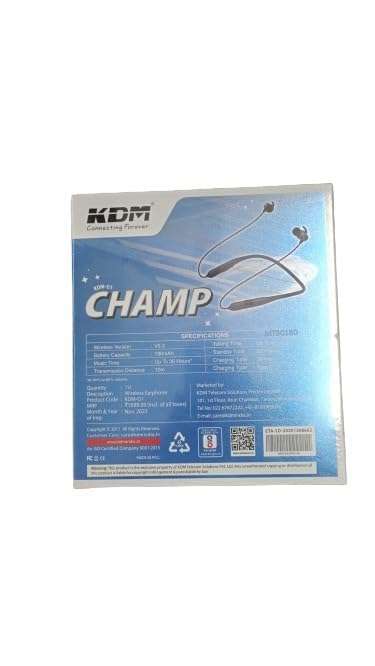 KDM G1 Champ Wireless Neckband Bluetooth Earphones V5.4, Up to 36 Hours Music, 40 Hours Talk Time, IPX5 Sweat Proof, Magnetic On/Off, ENC Mic, Type-C Fast Charge, Red 3