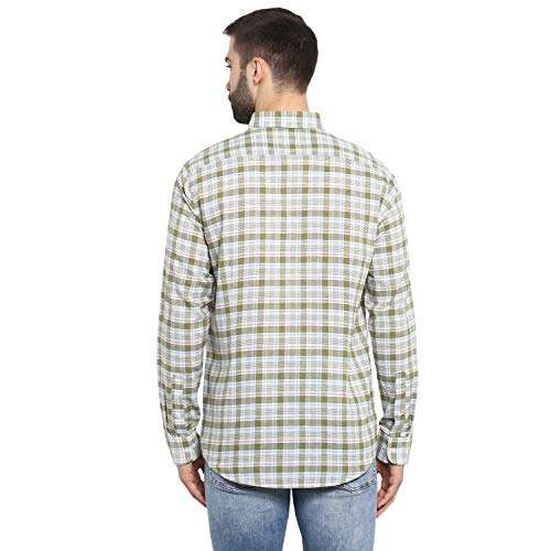 Red Tape Men's Checkered Regular fit Casual Shirt (RSF8716_Green XL) 5