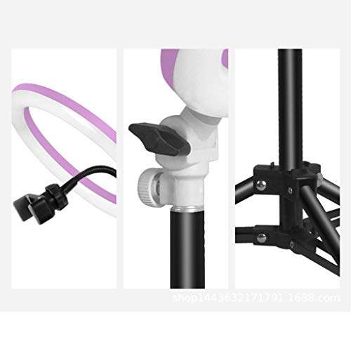Ring Light 10W LED Dimmable Makeup Ring Light Adjustable Color Temperature 5500K Lighting Kit with Stand Hot Shoe Adapter Camera Smartphone Video Shooting 4