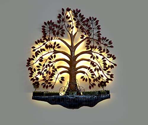 Dattatreya Metal Pesto Tree Decor Showpiece for Home Decor Wall Decor Office Decor Decorative Gift Item Multicolour Height 35 Inches 5