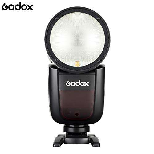 Godox V1-C Flash Speedlite for Canon DSLR Cameras, 2600mAh Lithimu Battery, 76Ws 2.4G TTL Round Head Flash Speedlight, 1/8000 HSS, 480 Full Power Shots, 10 Level LED Modeling Lamp 6
