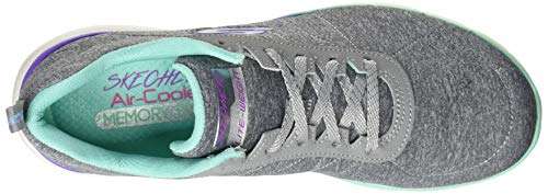 Skechers Womens Flex Appeal 3.0 - Fan Craze Gray/MT Casual Shoe -3 UK (6 US) (149008) 6