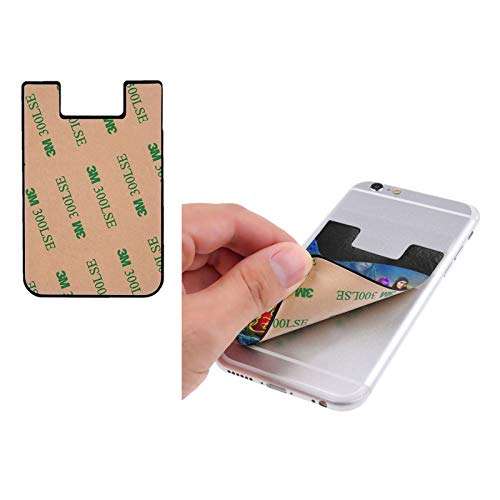 Descendants Cell Phone Card Holder Stick-On Id Credit Card Wallet Phones Case Pouch Sleeve Pocket for Many Smartphones 4
