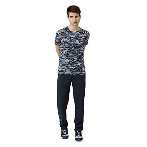 Rock.It Men's Printed Active Base Layer Shirt (2190100435-1_Blue 42) 3