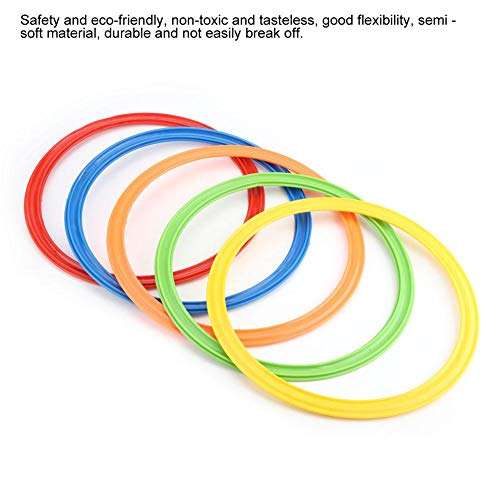 Vikye 5Pcs Jumping Rings, Multi-Colored Eco-Friendly Jumping Rings Game Sports Toy, Outdoor Playing Activity Toy for Children and Kids 5