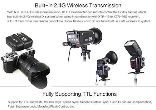 GODOX X1T-O TTL 1/8000s HSS 32 Channels 2.4G Flash Trigger Transmitter for Olympus 4