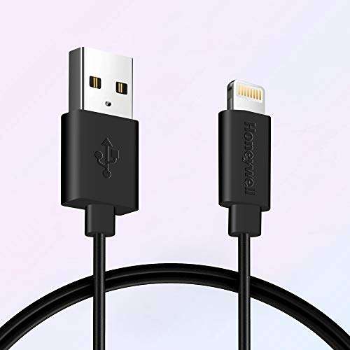 Honeywell Apple Lightning Sync & Charge Cable 1.2Mtr (Non-Braided) - Black 2