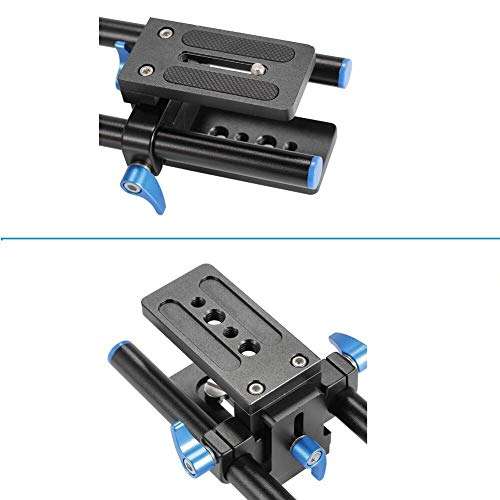 guizhoujiufu Camera Accessories Professional Aluminum Alloy 15mm Rail Rod Camera Track Slider Bracket with 1/4 Screw for DSLR Follow Focus Rig 5