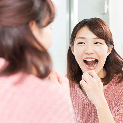 DOITOOL 60Pcs Interdental Brush 0. 6mm Flosser Toothpick Cleaners Braces Brush Between Teeth Brush Oral Sticks for Orthodontic Tooth Health Care Supplies Yellow 3