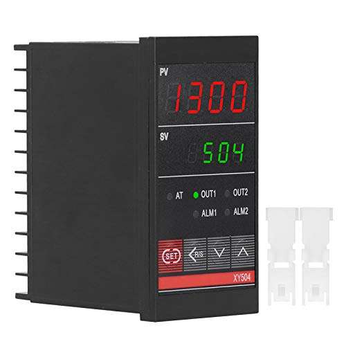 KUIDAMOS Intelligent PID Temperature Controller PID Temperature Controller XY504 Dual Display Heating Cooling Relay for Kiln for Furnace 4