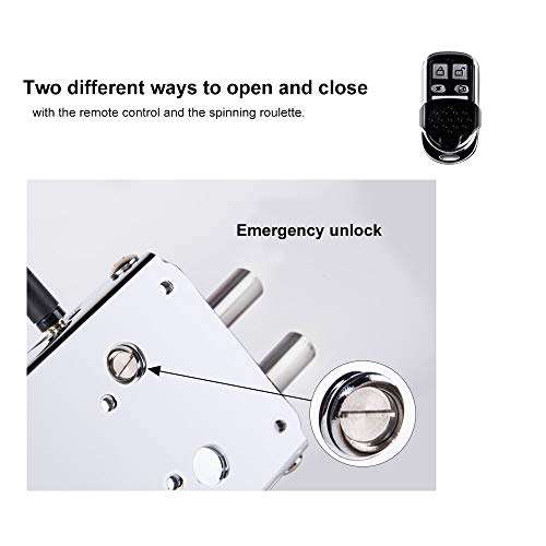 Extaum Home Door Lock Kit Remote Control Keyless Entry Electronic Lock Smart Wireless Anti-Theft Deadbolt Access Control System for Home Hotel Apartment 6