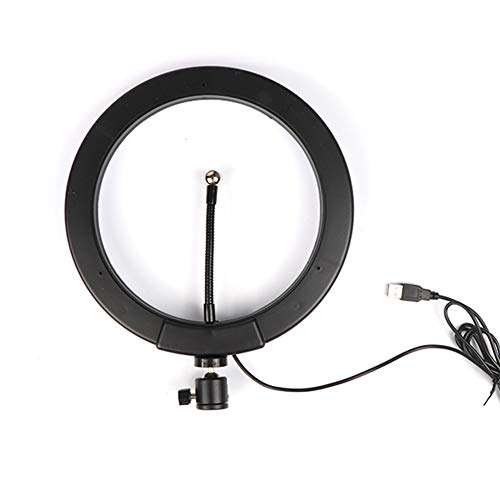 DTNSSTB 26cm LED Ring Light 3 Lights Mode 360 Degree Rotating USB for Makeup Video Shooting Photography Lighting 6