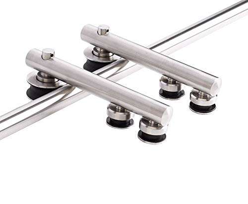 Stainless Steel Glass Sliding Door Hardware for Interior Doors - (Length: 6ft (1.83m)) 4