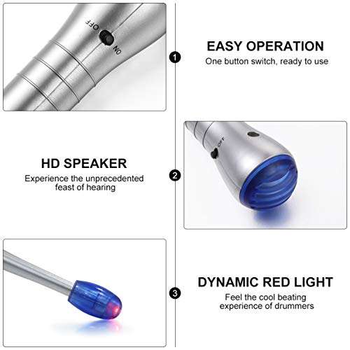 EXCEART 1 Pair Electric Drum Sticks, Professional Air Drumstick, Rhythm Drum Air Drumsticks Musical Instruments Tool for Kids Teens Toddlers 5