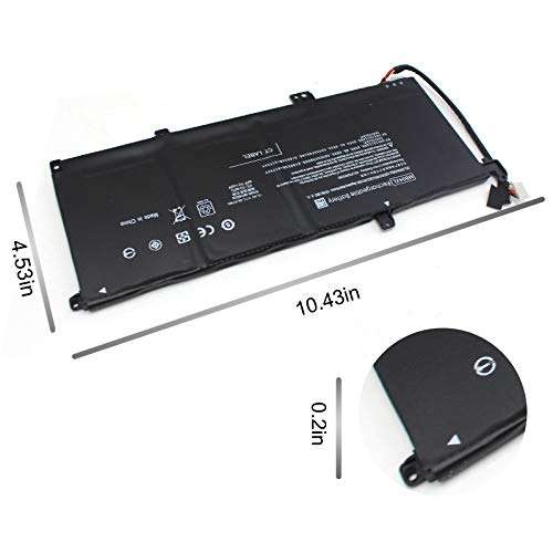 MB04XL 844204-850 Battery for HP Envy X360 Convertible PC m6-aq003dx m6-aq105dx m6-aq103dx m6-aq005dx m6-ar004dx 15 15-aq100 15-aq105ng 15-aq000 843538-541 HSTNN-UB6X 843538-541 15.4V 55.67Wh 6