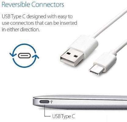 Namdev Retails USB Type-C to USB-A 2.0 Male Cable - 1 Meters - White 5