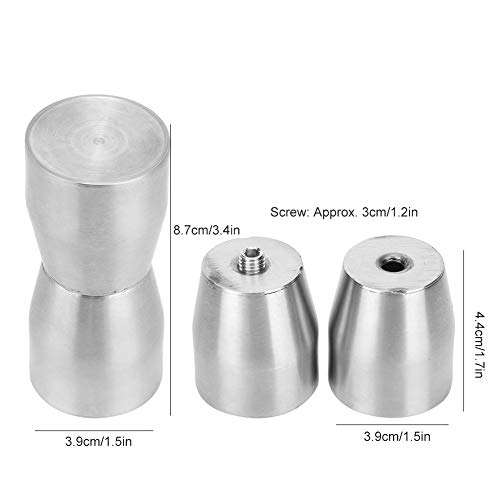 MAGT Door Handle, 4pcs Stainless Steel Durable Glass Door Pull Knobs for Home Bathroom Office Silver 6