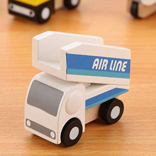 OhhGo 12Pcs/Set Wooden Baby Kid Cartoon Toy Car Early Learning Educational Traffic Toys(3) 3