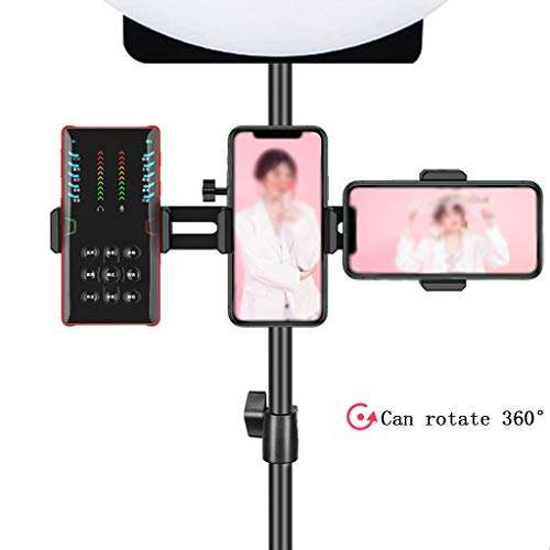 Ring light 18-inch Photography, with Bracket Fill Light, Selfie Beauty Skin Rejuvenation Light, with LED high-Definition Display, Support for External Shooting with Lithium Battery 3